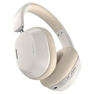 Noise Airwave Max 5 Wireless Over-Ear Headphones with Adaptive Hybrid ANC (up to 50dB), HFA Tech, 80H Playtime, Dual Pairing(Calm Beige)