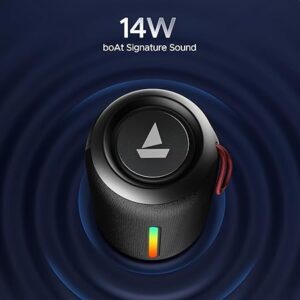 boAt Stone 352 Pro/Stone 358 Pro w/ 14W Signature Sound, Up to 12 Hours Playback, RGB LEDs, TWS Feature, Built-in Mic, BTv5.3, Free Music Streaming on JioSaavn Bluetooth Speaker